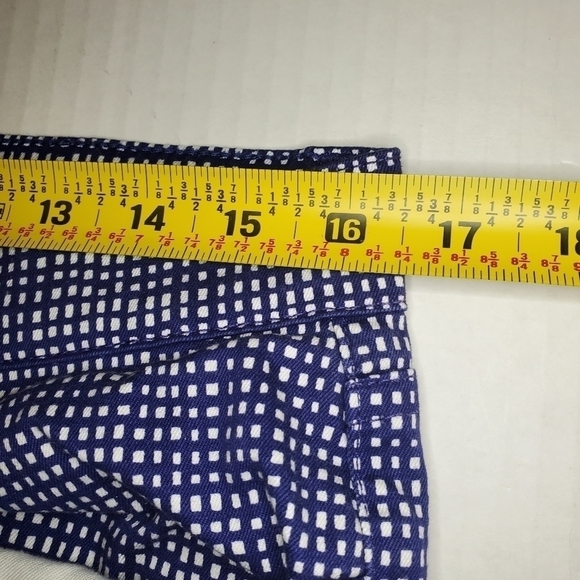 J. Crew Blue/White Checkered Toothpick Pants Sz 30 - Picture 9 of 10